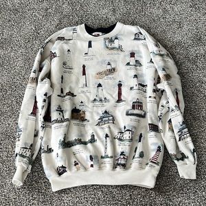 Vintage Art Unlimited Sportswear Lighthouse Pullover Sweatshirt